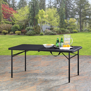  48" Fold-in-Half Table, Rich Black