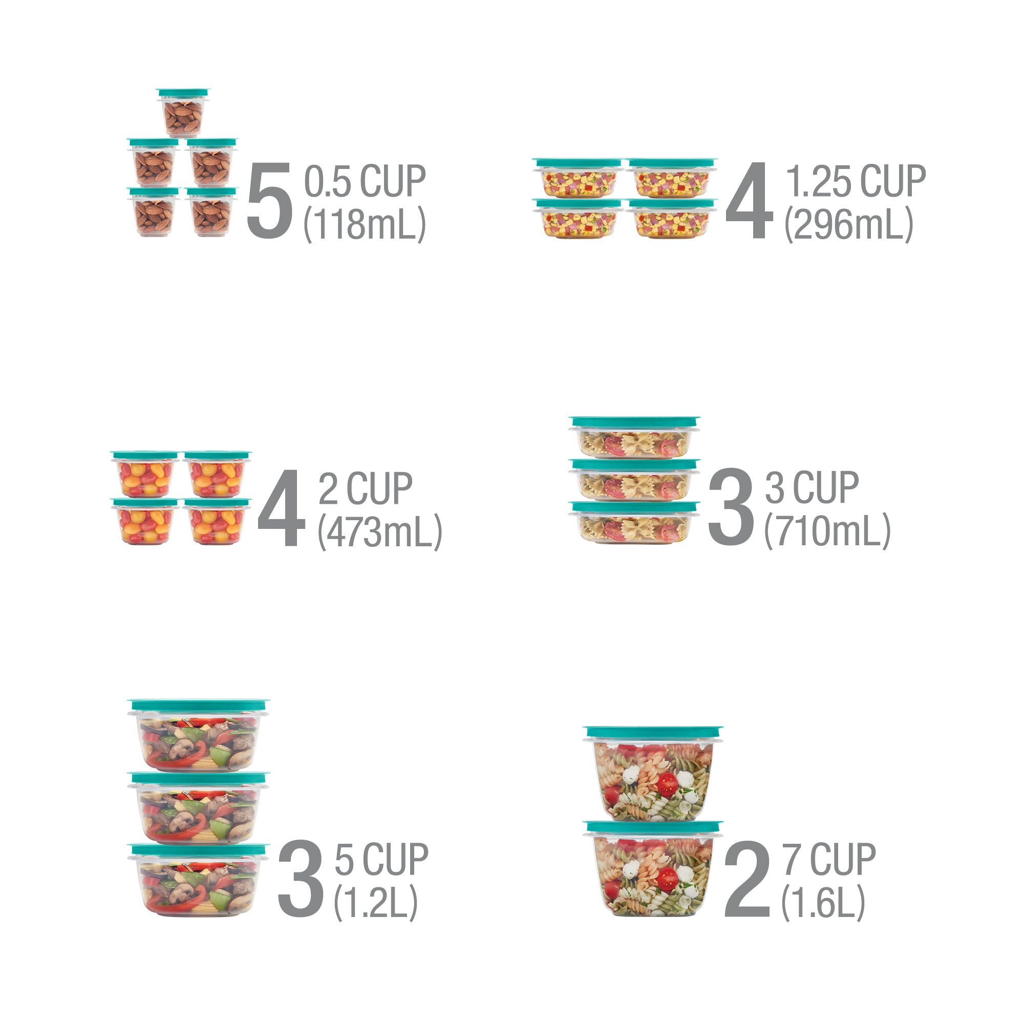 Press & Lock Easy Find Lids Food Storage Containers, 42-Piece Set