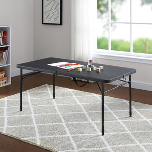 48" Fold-in-Half Table, Rich Black