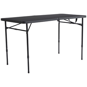  48" Fold-in-Half Table, Rich Black